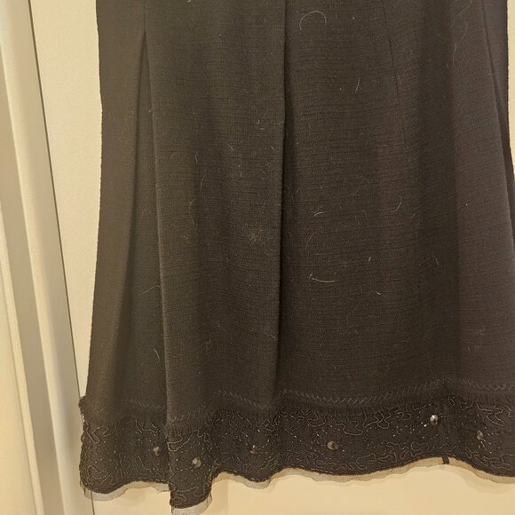 Elegant vintage Elie Tahari wool skirt with beaded embroidery (see sizing below) - Picture 1 of 16